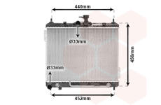 Chladič, chlazení motoru VAN WEZEL 82002100