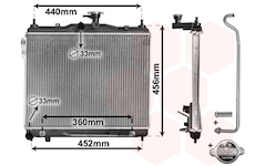 Chladič, chlazení motoru VAN WEZEL 82002102