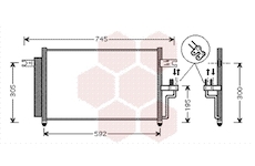 Kondenzátor, klimatizace VAN WEZEL 82005165