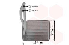 Výměník tepla, vnitřní vytápění VAN WEZEL 82006446