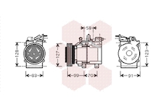 Kompresor, klimatizace VAN WEZEL 8200K160