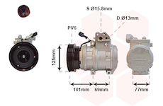 Kompresor, klimatizace VAN WEZEL 8200K208