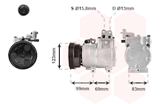 Kompresor, klimatizace VAN WEZEL 8200K221