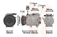 Kompresor, klimatizace VAN WEZEL 8200K237