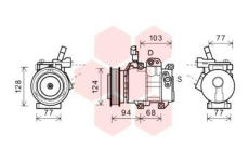 Kompresor, klimatizace VAN WEZEL 8200K318