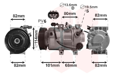 Kompresor, klimatizace VAN WEZEL 8200K377