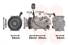 Kompresor, klimatizace VAN WEZEL 8201K710