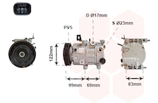 Kompresor, klimatizace VAN WEZEL 8201K717