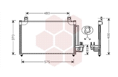 Kondenzátor, klimatizace VAN WEZEL 83005031