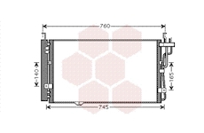 Kondenzátor, klimatizace VAN WEZEL 83005104