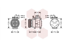 Kompresor, klimatizace VAN WEZEL 8300K052