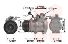 Kompresor, klimatizace VAN WEZEL 8300K124