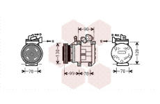 Kompresor, klimatizace VAN WEZEL 8300K130