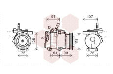 Kompresor, klimatizace VAN WEZEL 8300K161