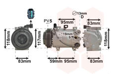 Kompresor, klimatizace VAN WEZEL 8300K193