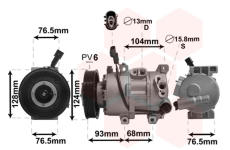 Kompresor, klimatizace VAN WEZEL 8300K242