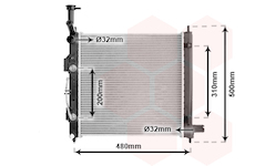 Chladič, chlazení motoru VAN WEZEL 83012727