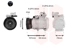 Kompresor, klimatizace VAN WEZEL 8301K715
