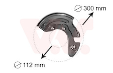 Ochranný plech proti rozstřikování, brzdový kotouč VAN WEZEL 0323372