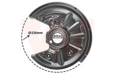 Ochranný plech proti rozstreku, Brzdový kotúč VAN WEZEL 0335373