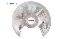 Ochranný plech proti rozstřikování, brzdový kotouč VAN WEZEL 0372373