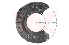 Ochranný plech proti rozstřikování, brzdový kotouč VAN WEZEL 0502371