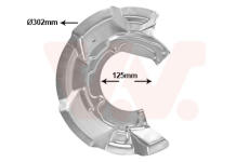 Ochranný plech proti rozstreku, Brzdový kotúč VAN WEZEL 0506371