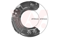 Ochranný plech proti rozstřikování, brzdový kotouč VAN WEZEL 0618371