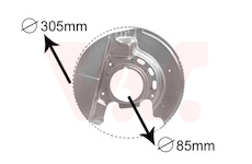 Ochranný plech proti rozstřikování, brzdový kotouč VAN WEZEL 0620371