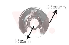 Ochranný plech proti rozstřikování, brzdový kotouč VAN WEZEL 0620372