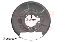 Ochranný plech proti rozstřikování, brzdový kotouč VAN WEZEL 0620374