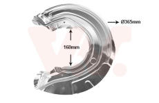 Ochranný plech proti rozstřikování, brzdový kotouč VAN WEZEL 0633371