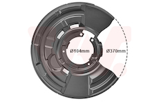 Ochranný plech proti rozstřikování, brzdový kotouč VAN WEZEL 0633374