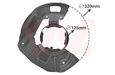 Ochranný plech proti rozstřikování, brzdový kotouč VAN WEZEL 0639372