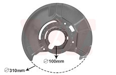 Ochranný plech proti rozstřikování, brzdový kotouč VAN WEZEL 0640372