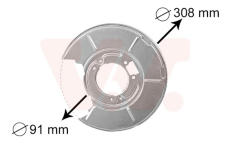 Ochranný plech proti rozstřikování, brzdový kotouč VAN WEZEL 0646374