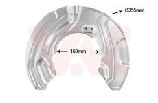 Ochranný plech proti rozstřikování, brzdový kotouč VAN WEZEL 0667371