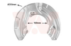 Ochranný plech proti rozstreku, Brzdový kotúč VAN WEZEL 0667372