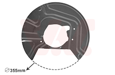 Ochranný plech proti rozstřikování, brzdový kotouč VAN WEZEL 0680372