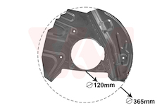 Ochranný plech proti rozstřikování, brzdový kotouč VAN WEZEL 0685371