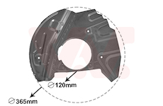 Ochranný plech proti rozstřikování, brzdový kotouč VAN WEZEL 0685372