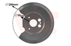 Ochranný plech proti rozstřikování, brzdový kotouč VAN WEZEL 1825373