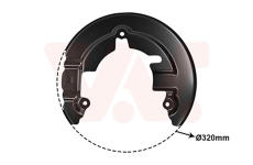 Ochranný plech proti rozstreku, Brzdový kotúč VAN WEZEL 1968371