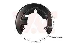 Ochranný plech proti rozstřikování, brzdový kotouč VAN WEZEL 1968372