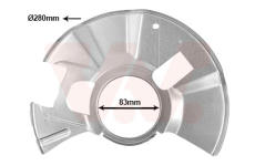 Ochranný plech proti rozstřikování, brzdový kotouč VAN WEZEL 2741372