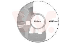Ochranný plech proti rozstřikování, brzdový kotouč VAN WEZEL 2754372