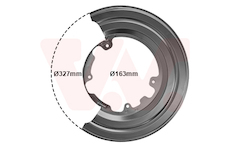 Ochranný plech proti rozstřikování, brzdový kotouč VAN WEZEL 2812373