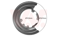 Ochranný plech proti rozstřikování, brzdový kotouč VAN WEZEL 2812374