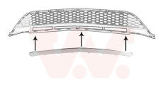 Ozdobna / ochranna lista, mrizka chladice VAN WEZEL 2946580