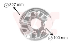 Ochranný plech proti rozstřikování, brzdový kotouč VAN WEZEL 3024373
